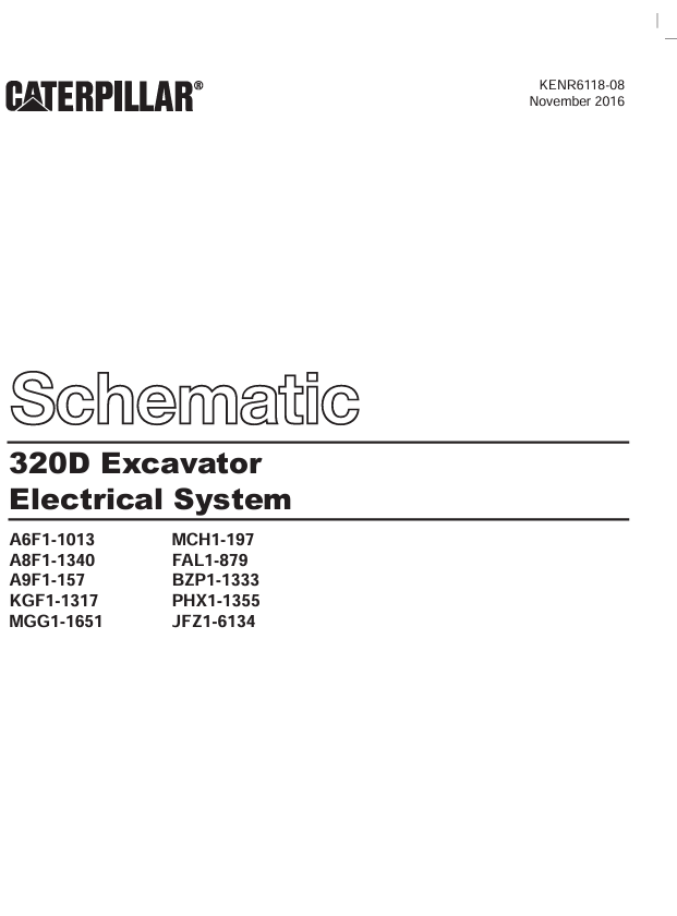 Caterpillar 320D CAT — Diagramas Eléctricos